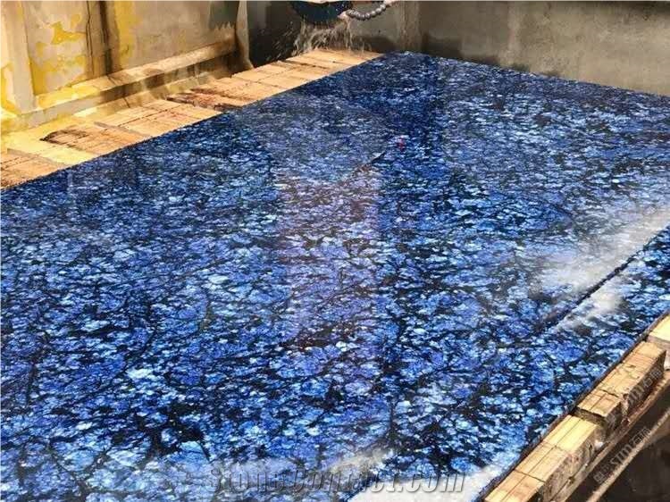 New Sapphire Dark Blue Granite Slabs-Polished