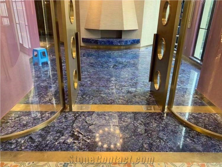New Sapphire Dark Blue Granite Slabs-Polished