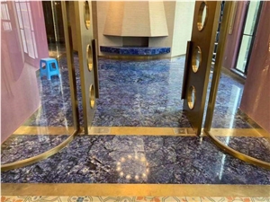 New Sapphire Dark Blue Granite Slabs-Polished