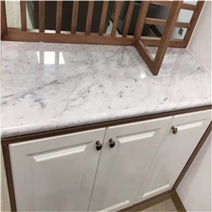 Prefab Carrara White Single Vanity Tops