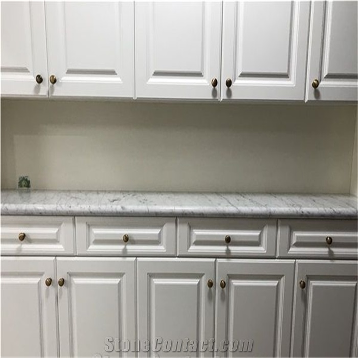 Prefab Carrara White Single Vanity Tops
