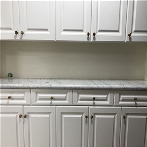 Prefab Carrara White Single Vanity Tops