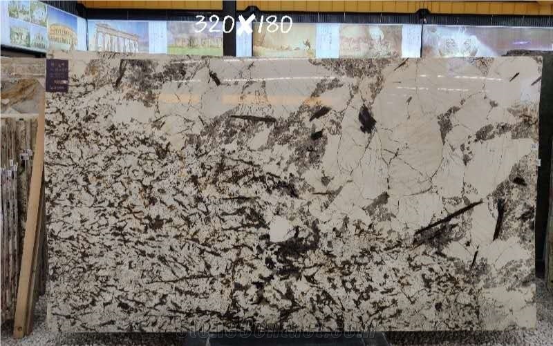 Pandora White Ivory Beige Granite Slabs Tiles New