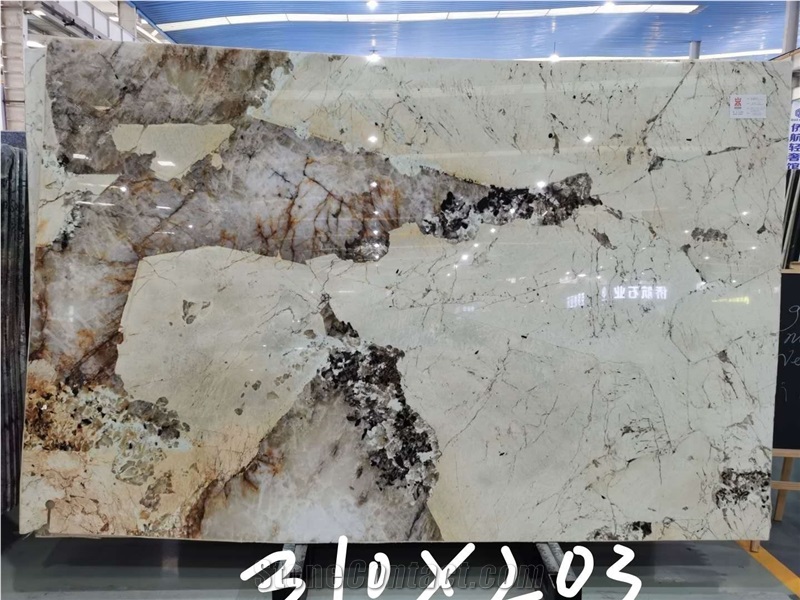 Pandora White Ivory Beige Granite Slabs Tiles New