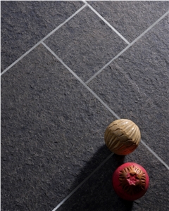 Black Basalt Flamed Floor Tiles
