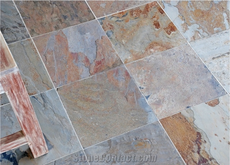 Indian Autumn Slate Riven Tiles & Slabs