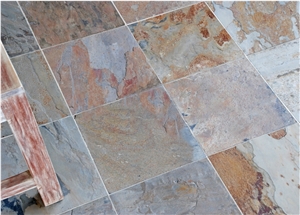 Indian Autumn Slate Riven Tiles & Slabs