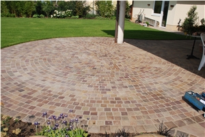 Ochre Multi Natural Hand Cut Paving Setts