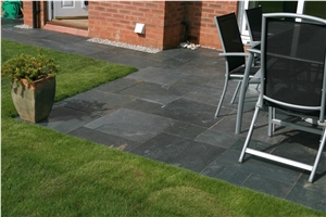 Olive Black Slate Riven Tiles & Slabs