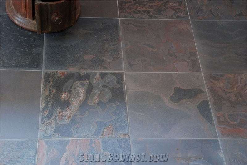 Peacock Slate Antiqued Tiles