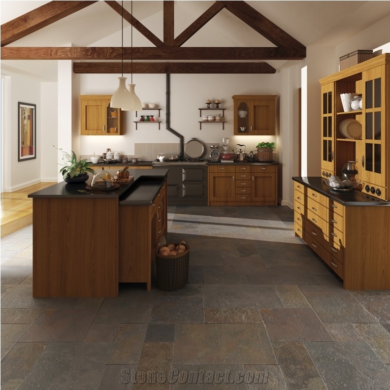 Peacock Slate Riven Tiles & Slabs