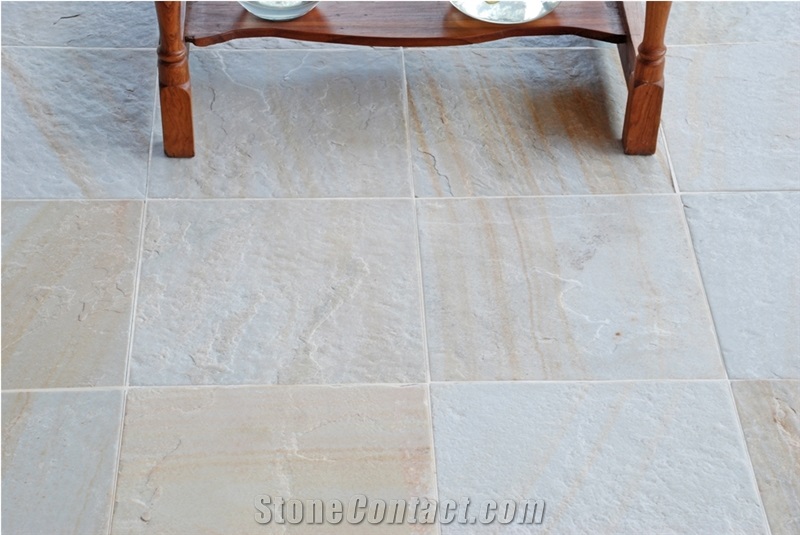 Snow Gold Quartzite Antiqued Tiles & Slabs