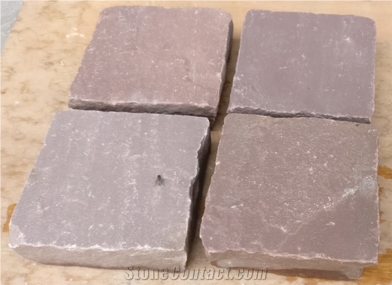 Sunset Red Natural Hand Cut Paving Setts