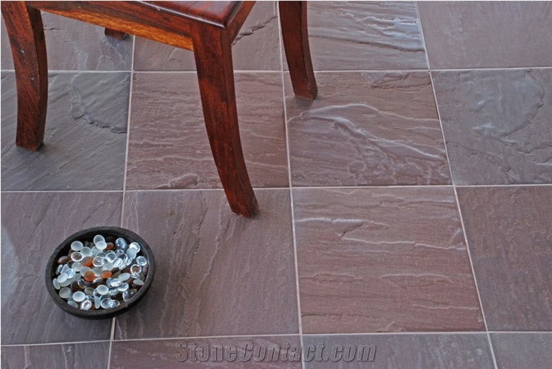 Sunset Red Sandstone Antiqued Tiles & Slabs
