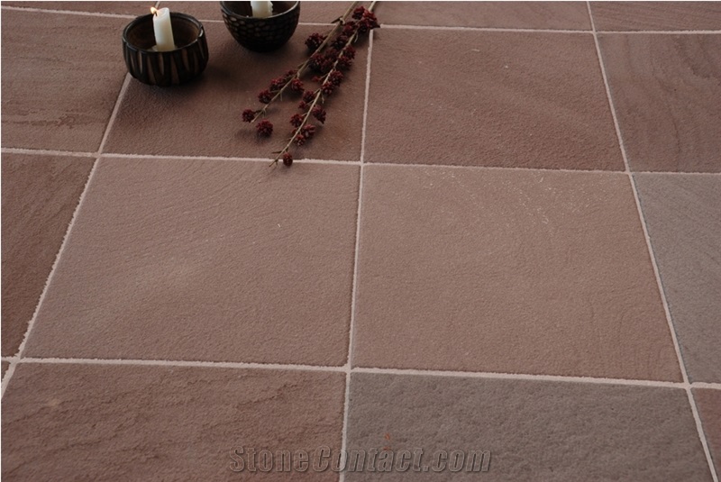 Sunset Red Textured Tiles & Slabs