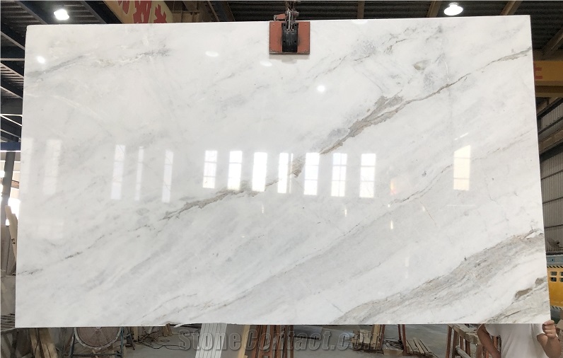 China New White Marble Slabs Tiles Bianco Oro