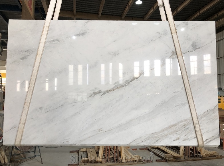 China New White Marble Slabs Tiles Bianco Oro