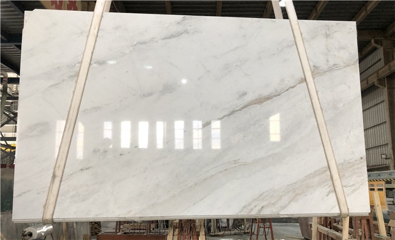 China New White Marble Slabs Tiles Bianco Oro