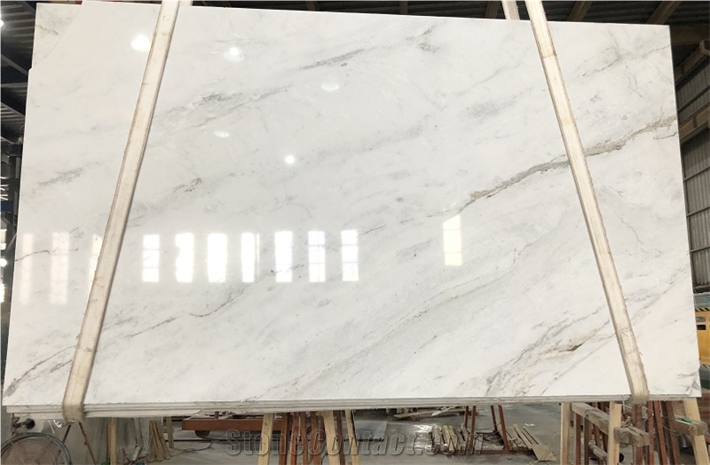 China New White Marble Slabs Tiles Bianco Oro