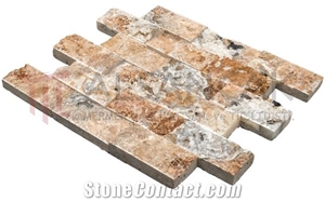 5x10cm Scabos Travertine Split Face Mosaic
