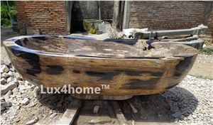 Fossil Petrified Wood Bathtub Lignum Natural Stone