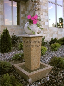 Tolken Fountain Giallo Fantasia Granite