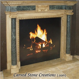 Antique White Marble Fireplace