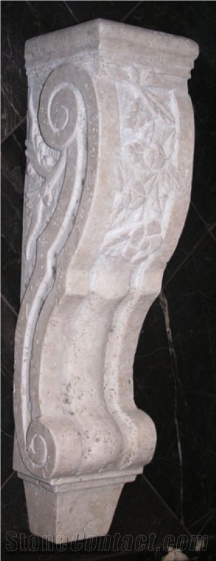 Floral Design Corbel Tuscany Classic Travertine