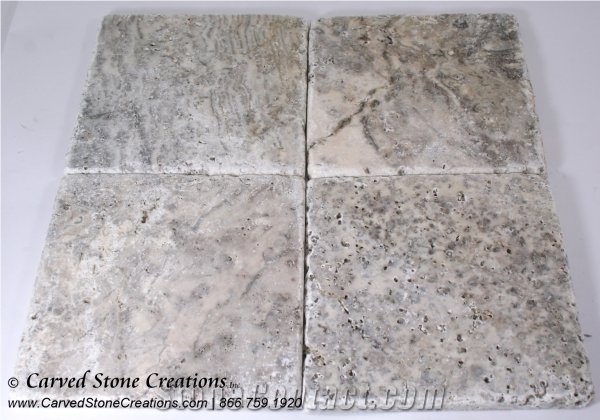 Silver Travertine Tumbled Tile
