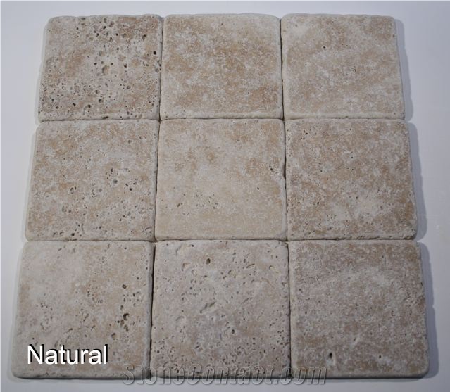 Tuscany Walnut Travertine Tumbled Tile