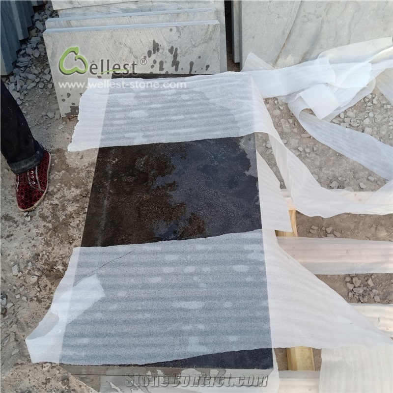 Acid Washed Finish Blue Limestone for Floor