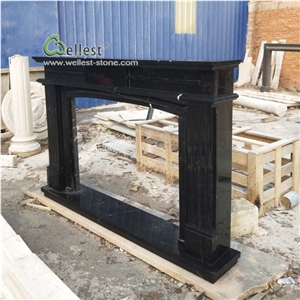 European Simplicity Style Black Marble Fireplace European Simplicity Style Black Marble Fireplace