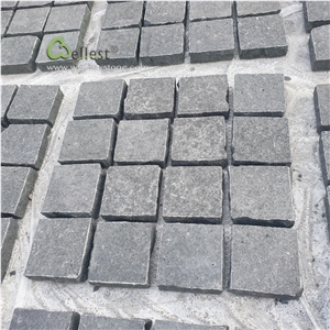 G684 Black Granite Meshed Granite Cobble Stone