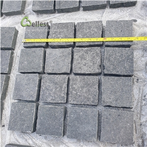 G684 Black Granite Meshed Granite Cobble Stone
