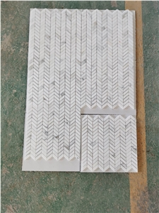 Calacatta Gold Chevron Marble Mosaic for Inside