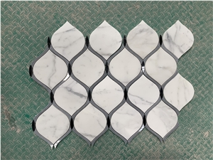 Carrara White China Grey Nero Marquina Waterjet Carrara White China Grey Nero Marquina Waterjet