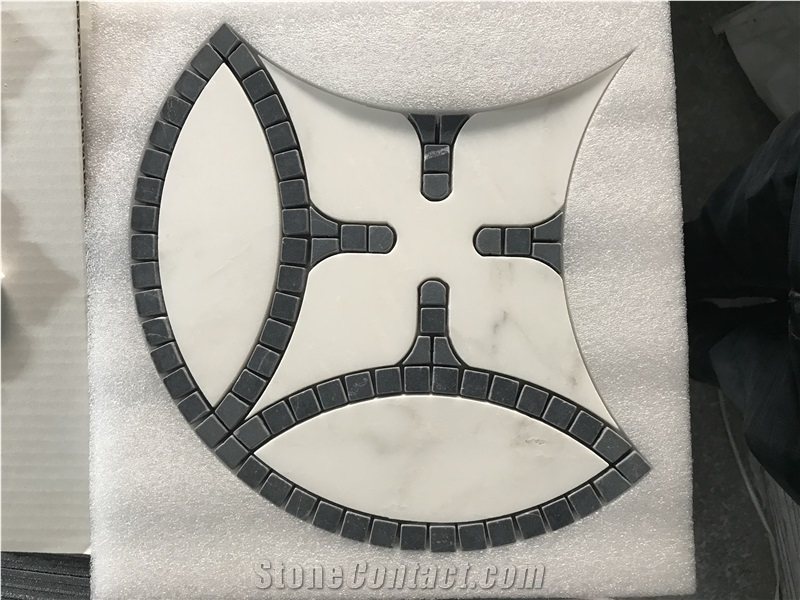 Cinderella Grey Carrara White Marble Waterjet