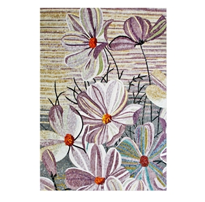 Colorful Chrysanthermum Glass Medallion