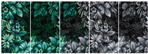 Glass Medallion Green Forest Leaves Glass Art
