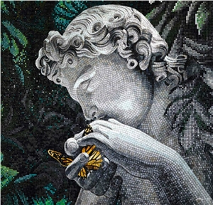 Glass Medallion Prometheus Glass Portrait