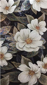 Glass Snow White Lotus Flowers for Living Room