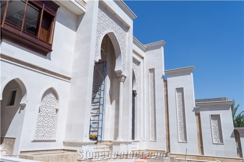 Super White Limestone Building Ornaments, Masonry