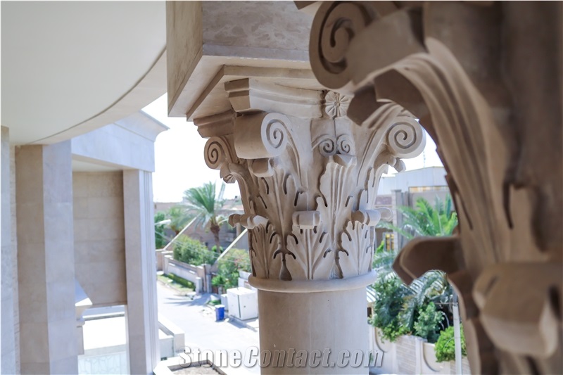 Super White Limestone Building Ornaments, Masonry