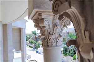 Super White Limestone Building Ornaments, Masonry