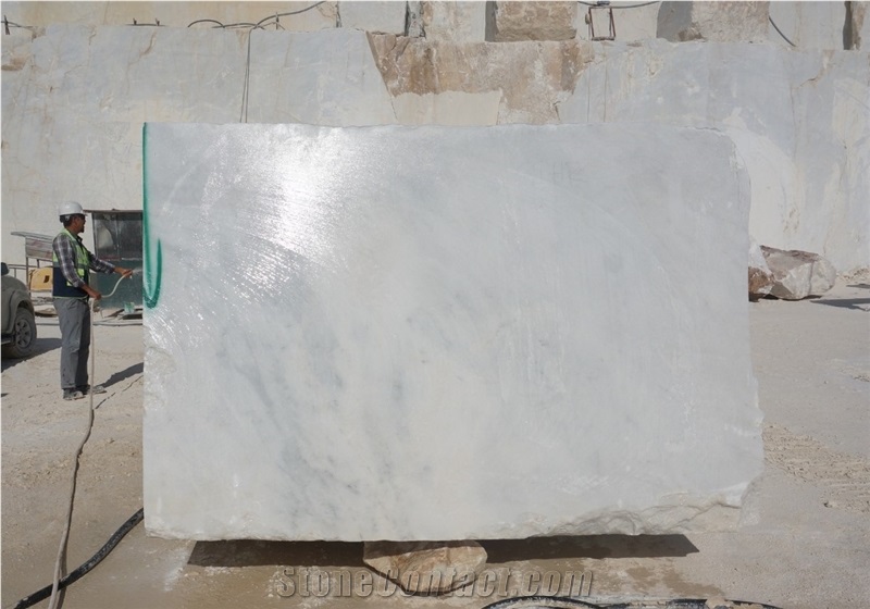 Mugla White Marble Blocks, White Cosmos Marble Blocks