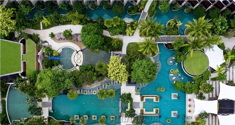 Premium Sukabumi Green Stone for Swimming Pool