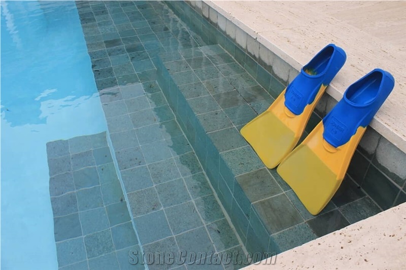 Premium Sukabumi Green Stone for Swimming Pool