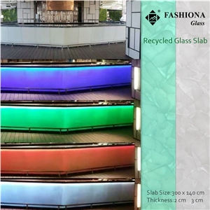 Backlit Recycled Glass Slabs