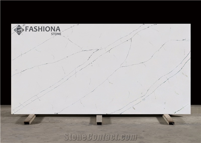 Calacatta Quartz Surface Slab for Counter Top Fab722