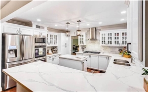 Calacatta Quartz Surface Slab for Counter Top Fab722